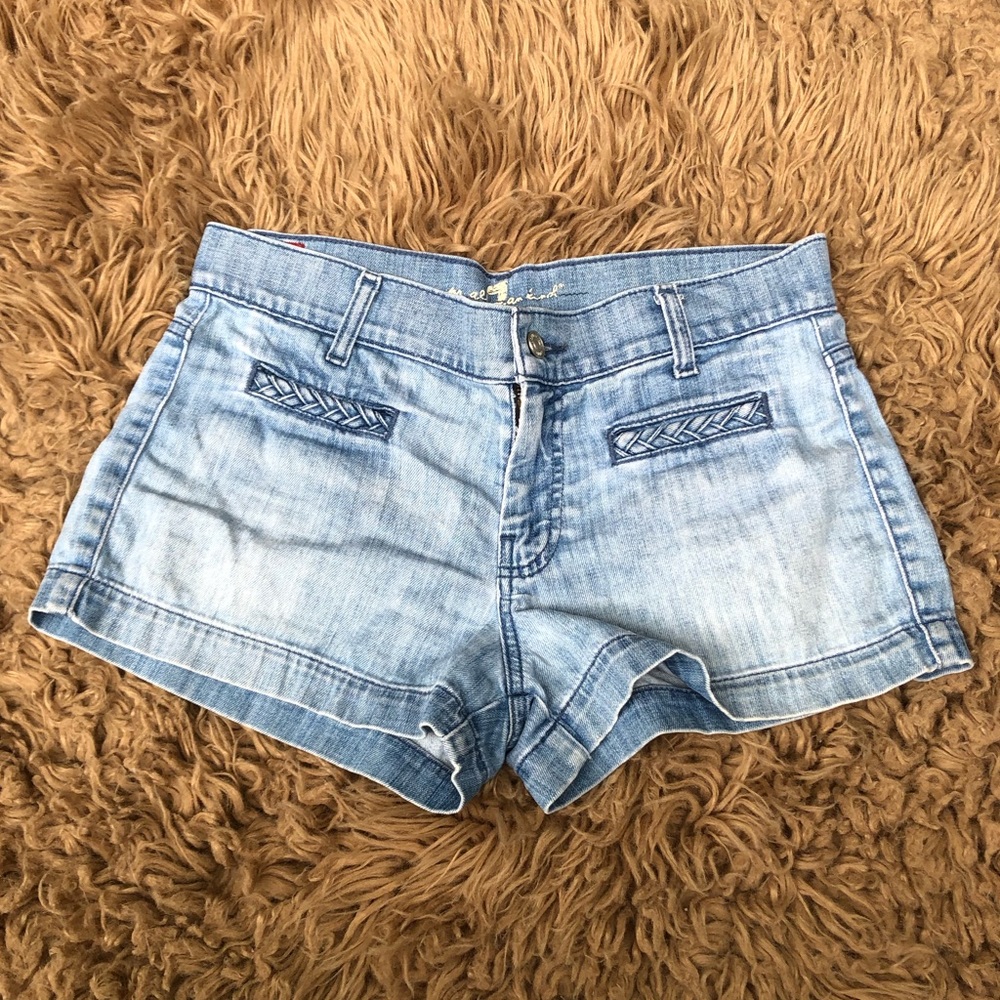 7 For All Mankind Low Rise Shorts Braid